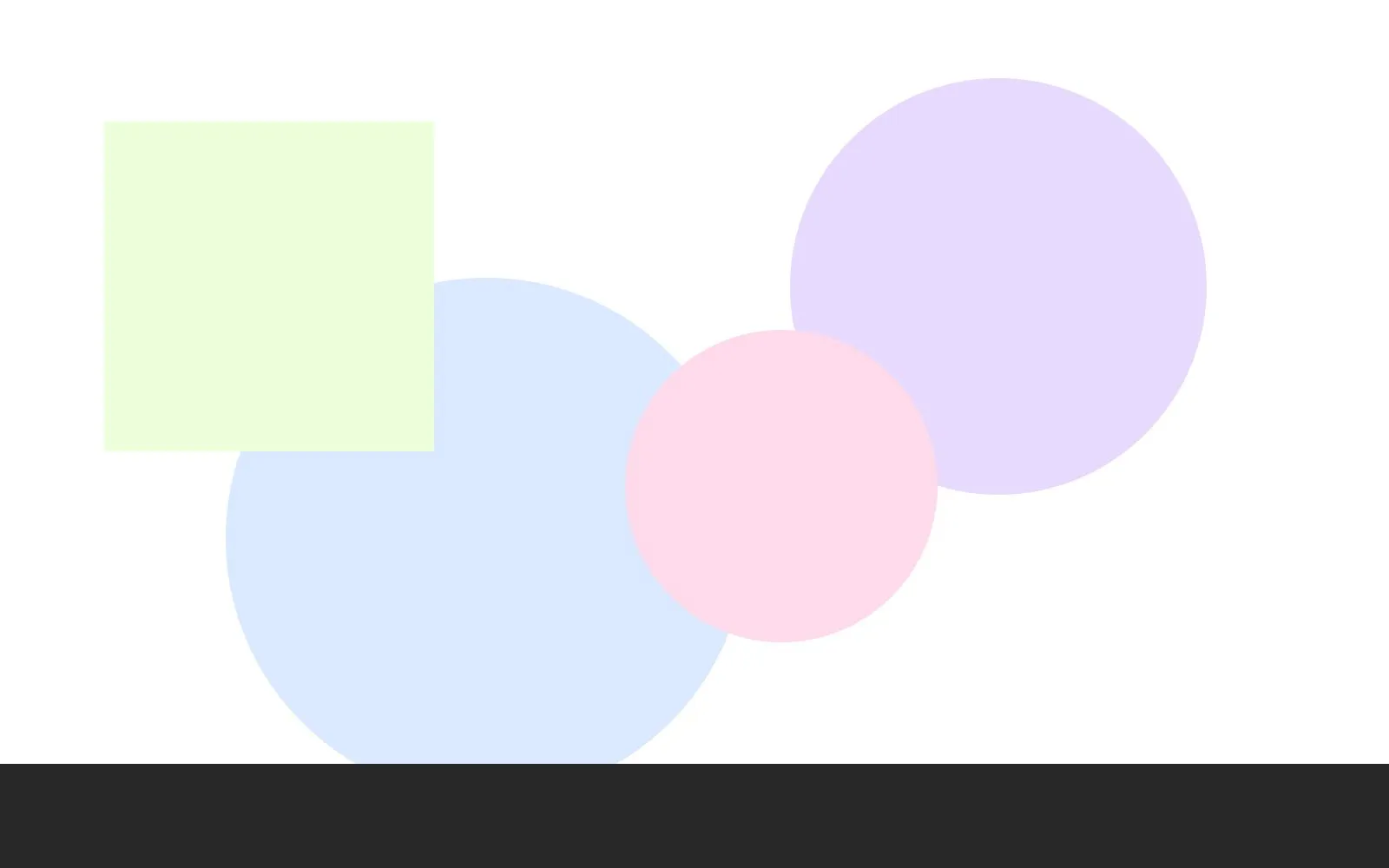 Overlapping circles and squares in the Cogapp palette